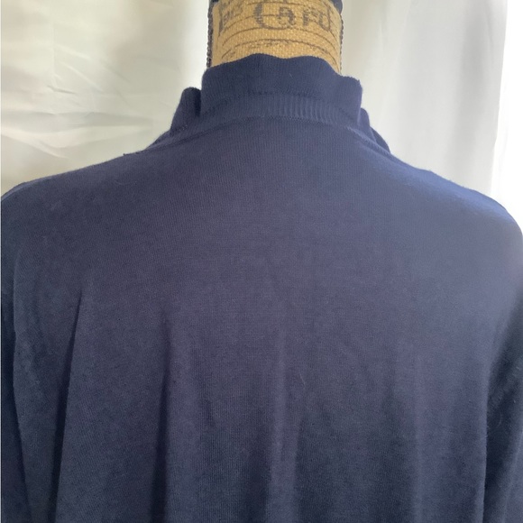 Lety & me 1X dark blue scallop sweater with 3 quarter sleeves - Picture 7 of 8